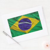 Flagge Brasiliens Rechteckiger Aufkleber (Umschlag)