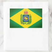 Flagge Brasiliens Rechteckiger Aufkleber (Tasche)
