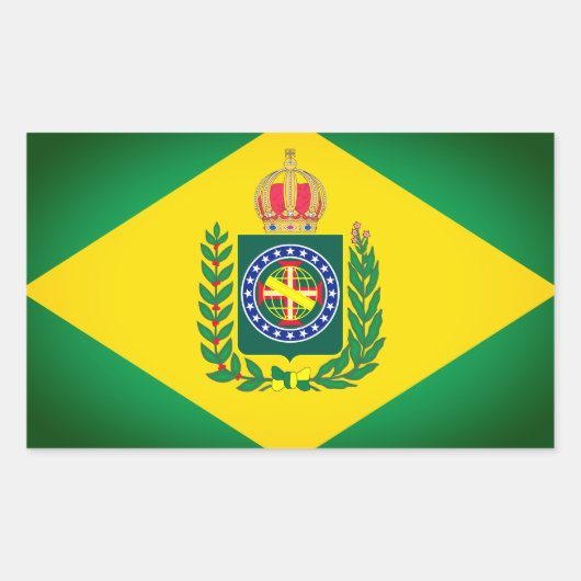 Flagge Brasiliens Rechteckiger Aufkleber (Vorderseite)