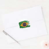 Flagge Brasiliens Runder Aufkleber (Umschlag)