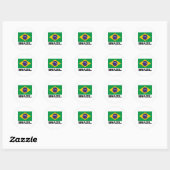 Flagge Brasiliens Runder Aufkleber (Blatt)