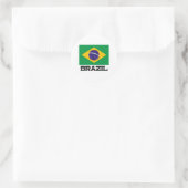 Flagge Brasiliens Runder Aufkleber (Tasche)