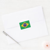 Flagge Brasiliens Runder Aufkleber (Umschlag)