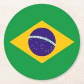 Flagge Brasiliens Runder Pappuntersetzer (Vorderseite)