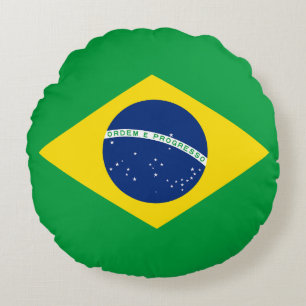 Flagge Brasiliens Rundes Kissen