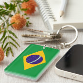 Flagge Brasiliens Schlüsselanhänger (Vorderseite rechts)