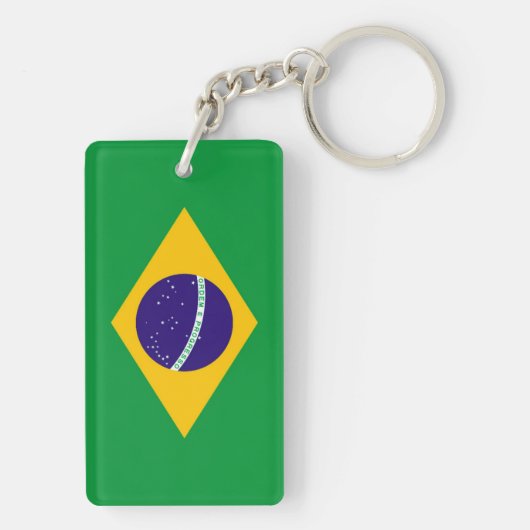 Flagge Brasiliens Schlüsselanhänger (Rückseite)