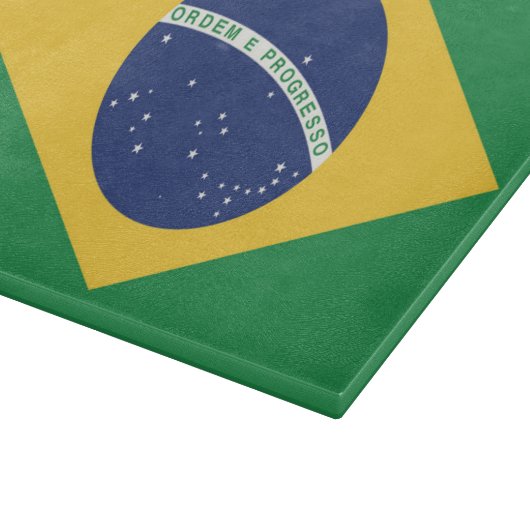 Flagge Brasiliens Schneidebrett (Ecke)