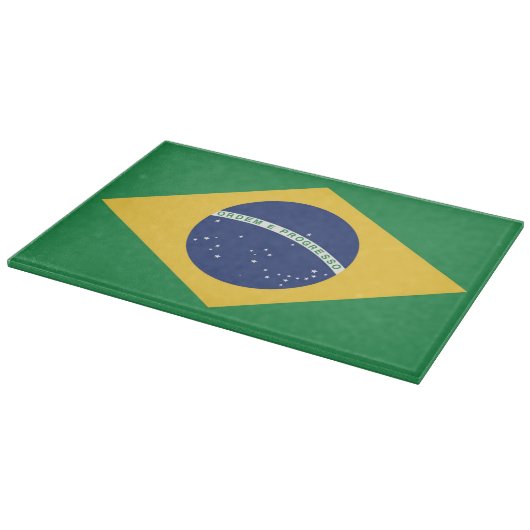 Flagge Brasiliens Schneidebrett (Ecke)