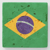 Flagge Brasiliens Steinuntersetzer (Vorderseite)