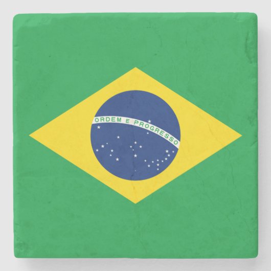 Flagge Brasiliens Steinuntersetzer (Vorderseite)