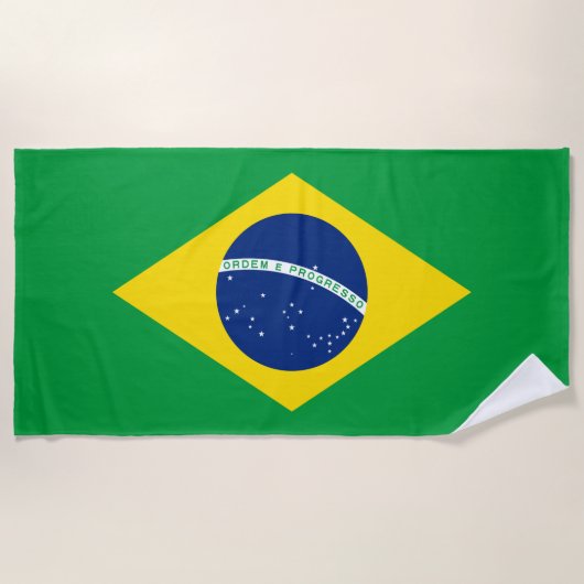 Flagge Brasiliens Strandtuch (Vorderseite)