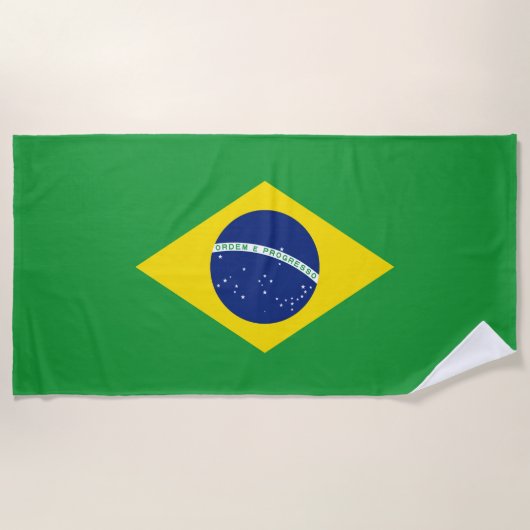 Flagge Brasiliens Strandtuch (Vorderseite)