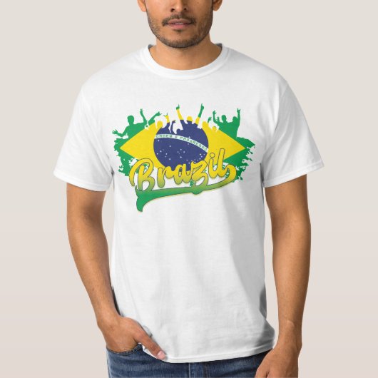 Flagge Brasiliens T-Shirt (Vorderseite)