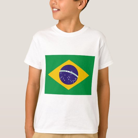 Flagge Brasiliens T-Shirt (Vorderseite)