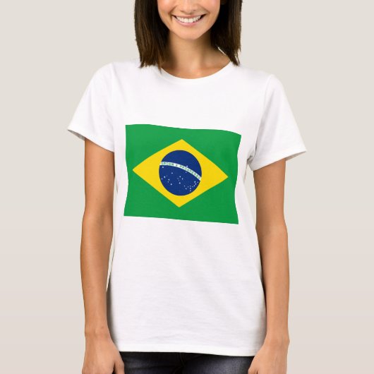 Flagge Brasiliens T-Shirt (Vorderseite)