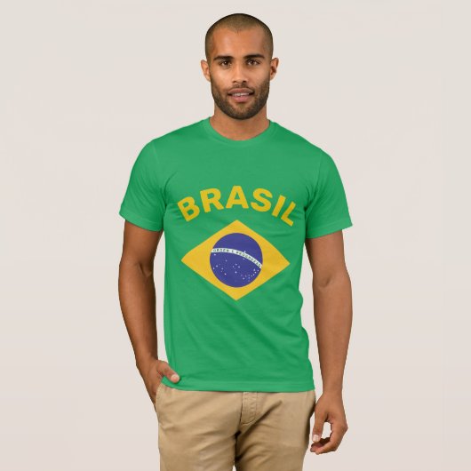 Flagge Brasiliens T-Shirt (Vorne ganz)