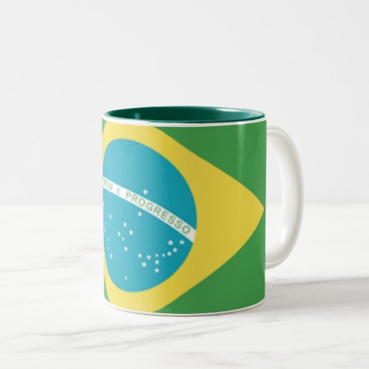 Flagge Brasiliens Tasse (VorderseiteRechts)