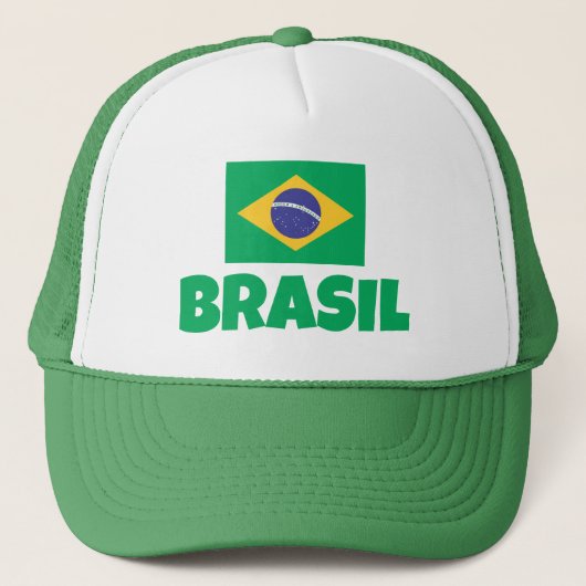 Flagge Brasiliens Truckerkappe (Vorderseite)
