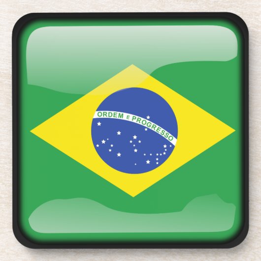 Flagge Brasiliens Untersetzer (Vorderseite)