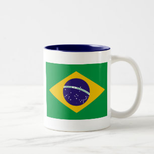 Flagge Brasiliens Zweifarbige Tasse