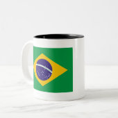 Flagge Brasiliens Zweifarbige Tasse (Vorderseite Links)
