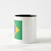 Flagge Brasiliens Zweifarbige Tasse (Mittel)