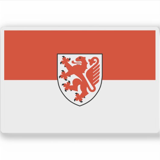 Flagge Braunschweigs, Deutschland Aufkleber (Vorderseite)