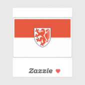 Flagge Braunschweigs, Deutschland Aufkleber (Blatt)