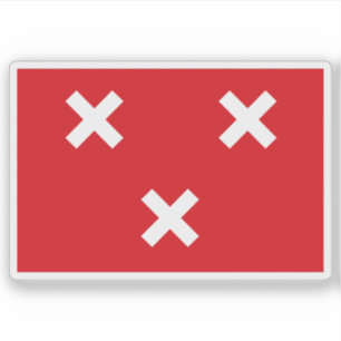 Flagge Bredas, Niederlande Aufkleber