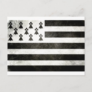 Flagge Bretagne Vintage Postkarte