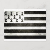 Flagge Bretagne Vintage Postkarte (Vorderseite)
