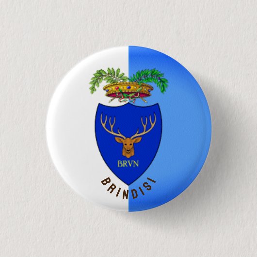 Flagge Brindisi, Italien Button (Vorderseite)