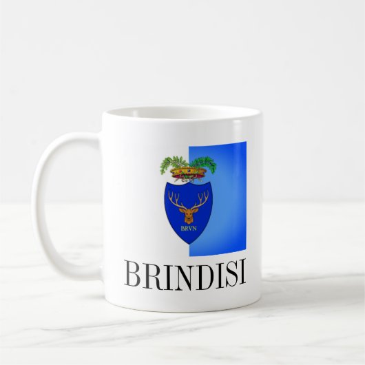 Flagge Brindisi, Italien Kaffeetasse (Links)
