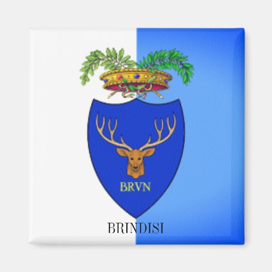 Flagge Brindisi, Italien Magnet (Vorne)