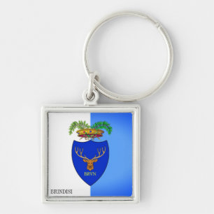 Flagge Brindisi, Italien Schlüsselanhänger