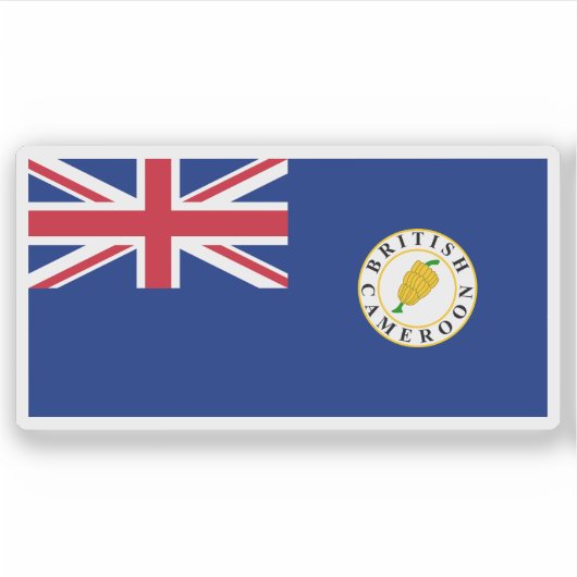 Flagge Britischer Kamerun (1922-1961) Aufkleber (Vorderseite)