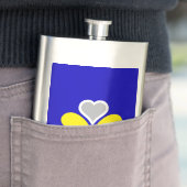 Flagge Brüssel, Belgien Flachmann (Beispiel)