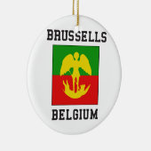 Flagge Brüssels Belgien Keramik Ornament (Rechts)