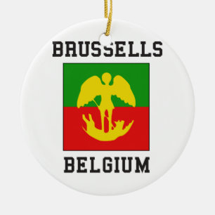 Flagge Brüssels Belgien Keramik Ornament
