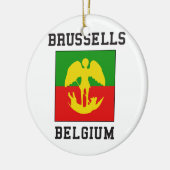 Flagge Brüssels Belgien Keramik Ornament (Links)