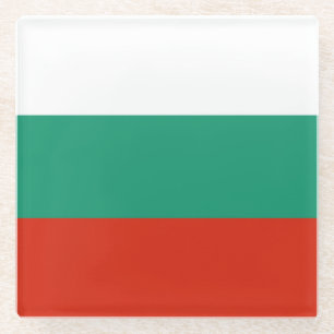 Flagge Bulgarien Glasuntersetzer