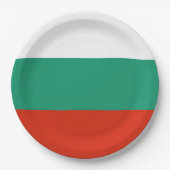 Flagge Bulgarien Pappteller (Vorderseite)