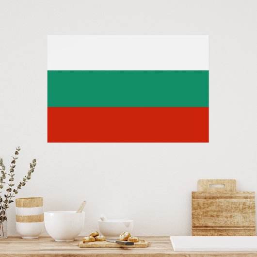 Flagge Bulgarien Poster (Küche)