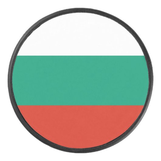 Flagge Bulgariens Eishockey Puck (Vorderseite)