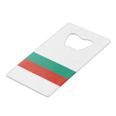 Flagge Bulgariens Geldbeutel Flaschenöffner (Rückseite Schrägansicht)