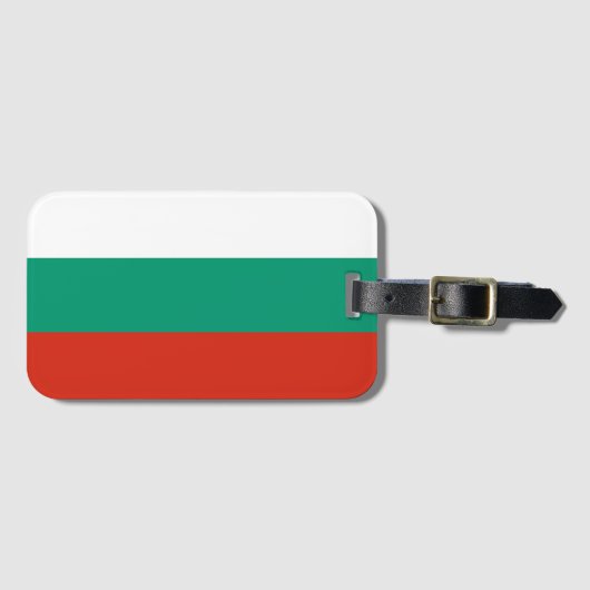 Flagge Bulgariens Gepäckanhänger (Vorderseite (Horizontal))