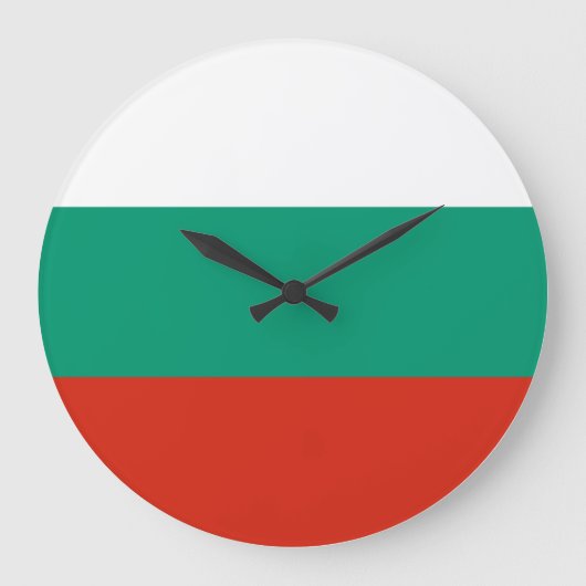 Flagge Bulgariens Große Wanduhr (Vorderseite)