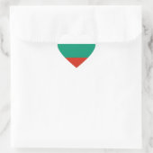 Flagge Bulgariens Herz-Aufkleber (Tasche)