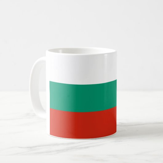 Flagge Bulgariens Kaffeetasse (Vorderseite Links)